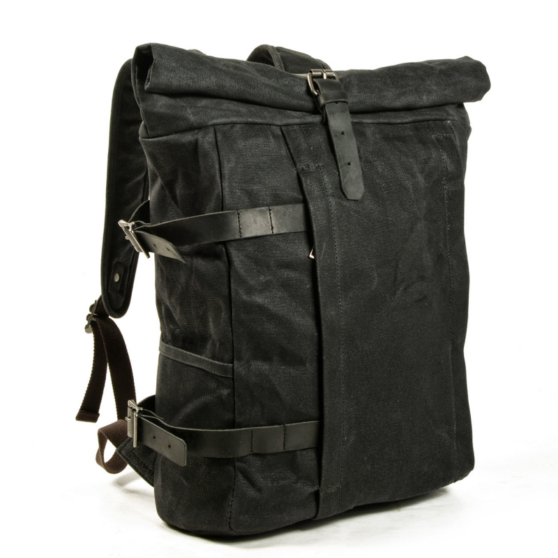 Canvas Backpack Casual - حقيبة ظهر متعددة الوظائف مضادة للسرقة،