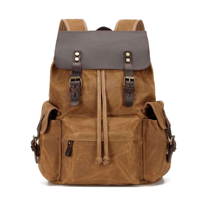Canvas Backpack Casual - حقيبة ظهر رجالية جديدة من القماش،