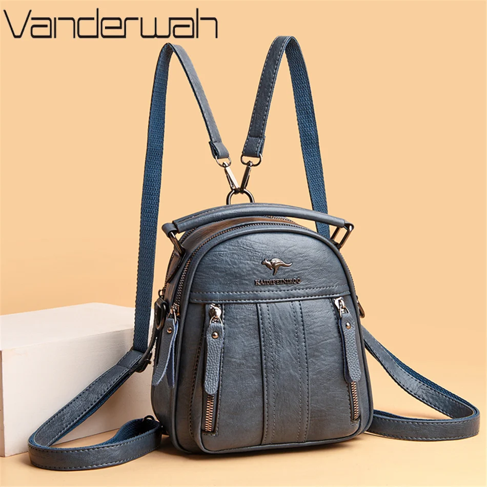 Mini Backpack Purse - 4 في 1 حقائب ظهر جلدية