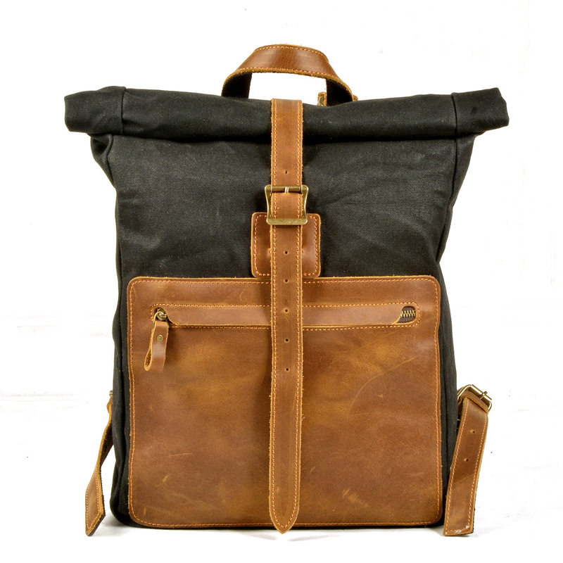 Canvas Backpack Casual - حقيبة ظهر جديدة بسيطة وعتيقة الطراز
