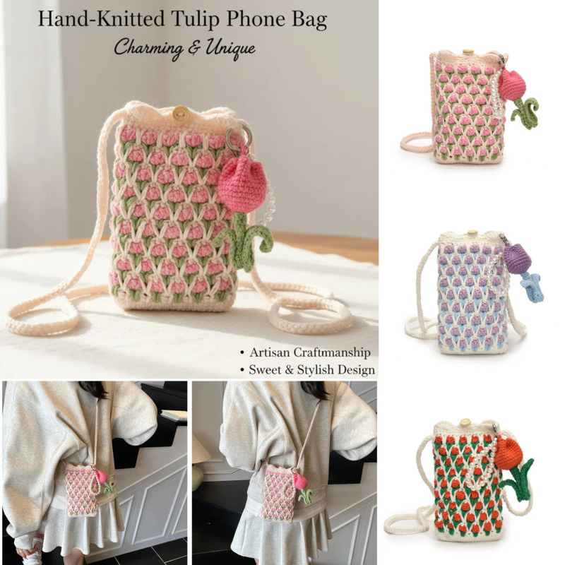 Mini Backpack Purse - حقائب ظهر يدوية الصنع، حقيبة كروشيه