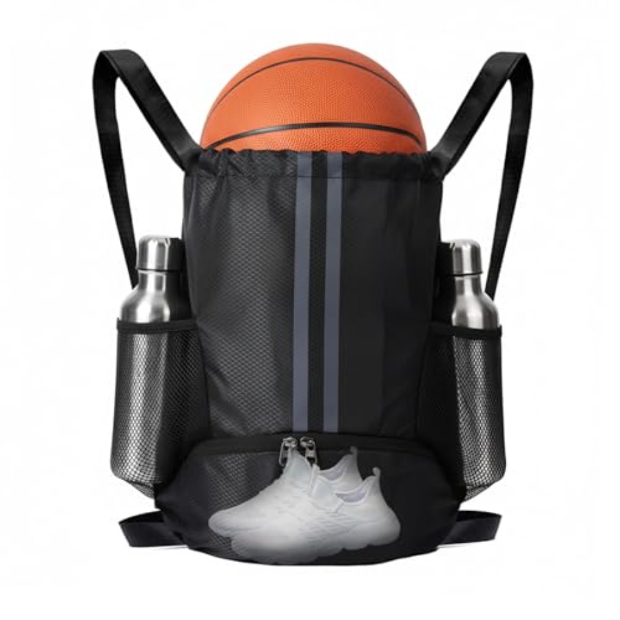 Drawstring Gym Bag - حقيبة ظهر رياضية برباط مع جيب