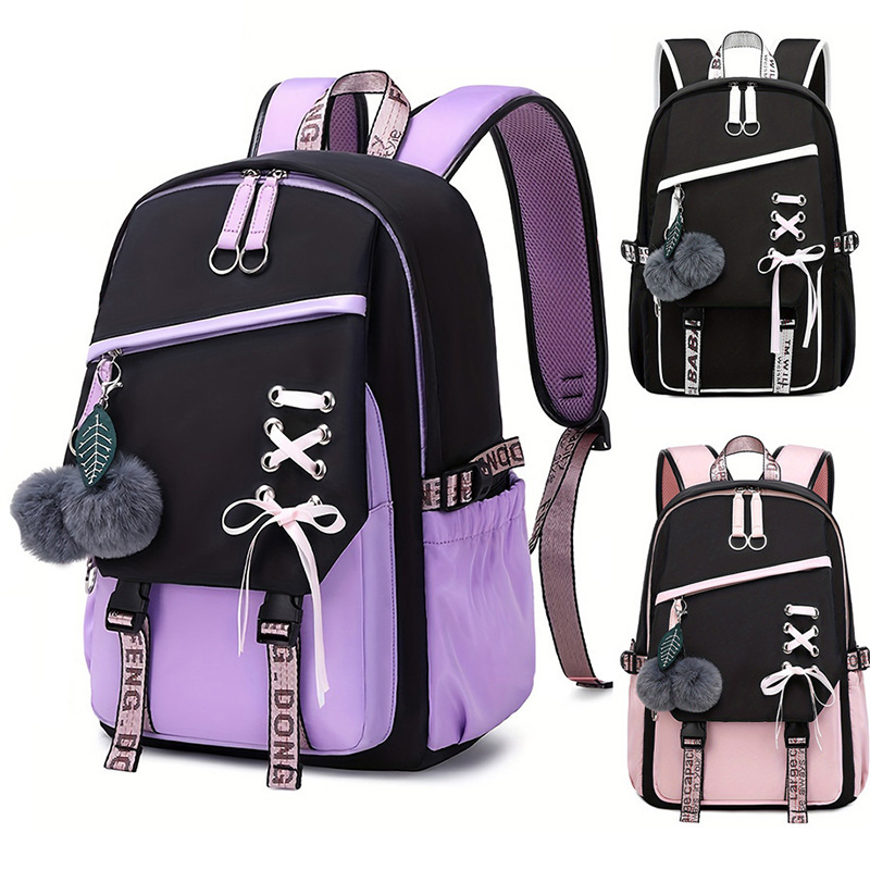 School Backpack Teen - حقيبة ظهر ملونة للفتيات المراهقات، حقيبة