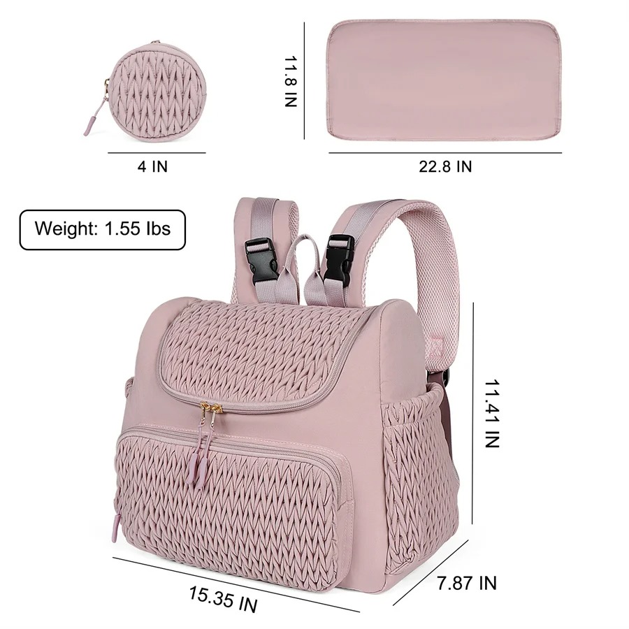 حقيبة ظهر كبيرة السعة للحفاضات - مراجعة Backpack Diaper Bag وسعره