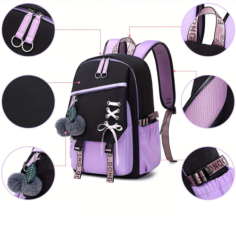 حقيبة ظهر ملونة للفتيات المراه - مراجعة School Backpack Teen وسعره